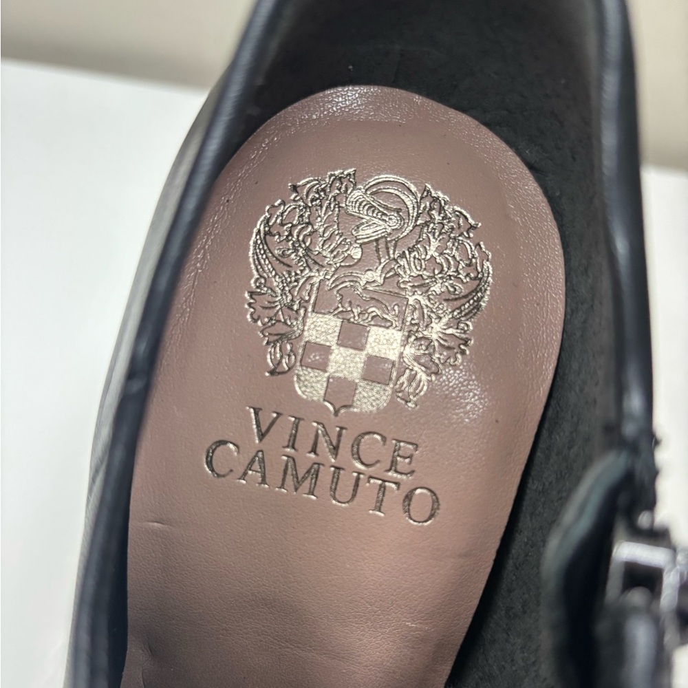 Vince Camuto Black Nappa Elvin Platform Ankle Stiletto Booties - Picture 5 of 7